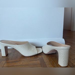 Reformation Croco embossed leather Luella sandal